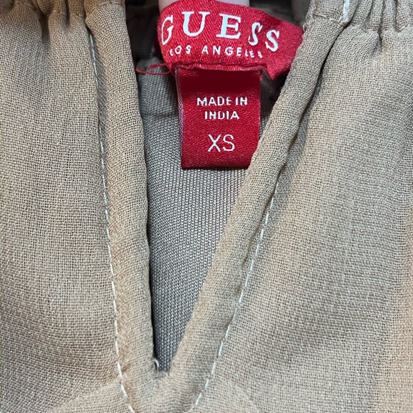 Guess LS Hale Off Shoulder Top Nude Long sleeve Sheer - Picture 7 of 7